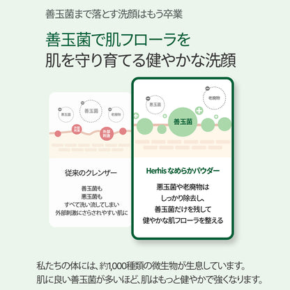 HerHis（ハーヒズ） シルキースキン酵素クレンジングパウダー（90g）