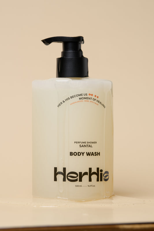 HerHis(ハーヒズ） ボディウォッシュ 500ml サンタル・酵素ボディウォッシュ